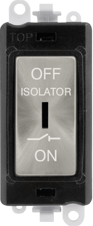 Click GridPro 10A 3 POLE FAN ISOLATION SWITCH - BLACK INSERT - SATIN CHROME SWITCH – GM1030BKSC