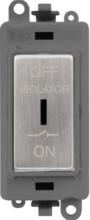 Click GridPro 10A 3 POLE FAN ISOLATION SWITCH - GREY INSERT - STAINLESS STEEL SWITCH – GM1030GYSS