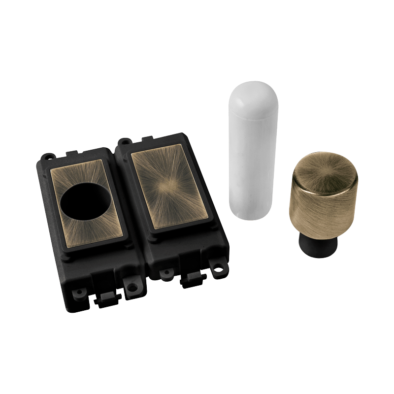 Click GridPro 2 Module Dimmer Mounting Kit - Black - Antique Brass – GM150BKAB