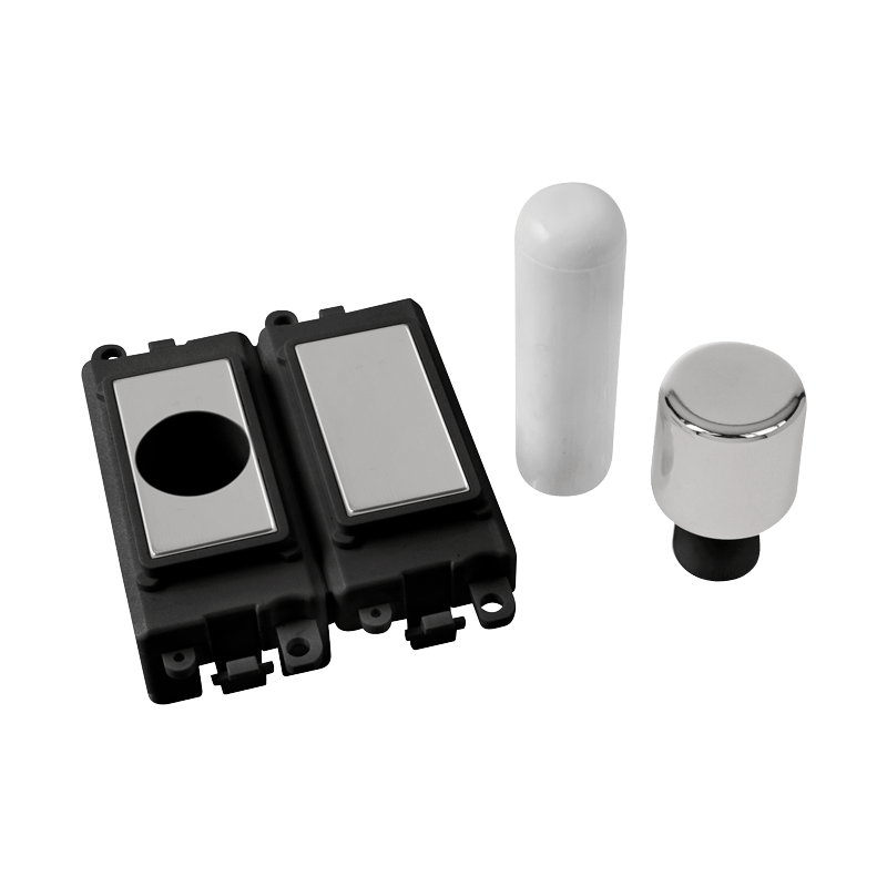 Click GridPro 2 Module Dimmer Mounting Kit - Black - Polished Chrome – GM150BKCH