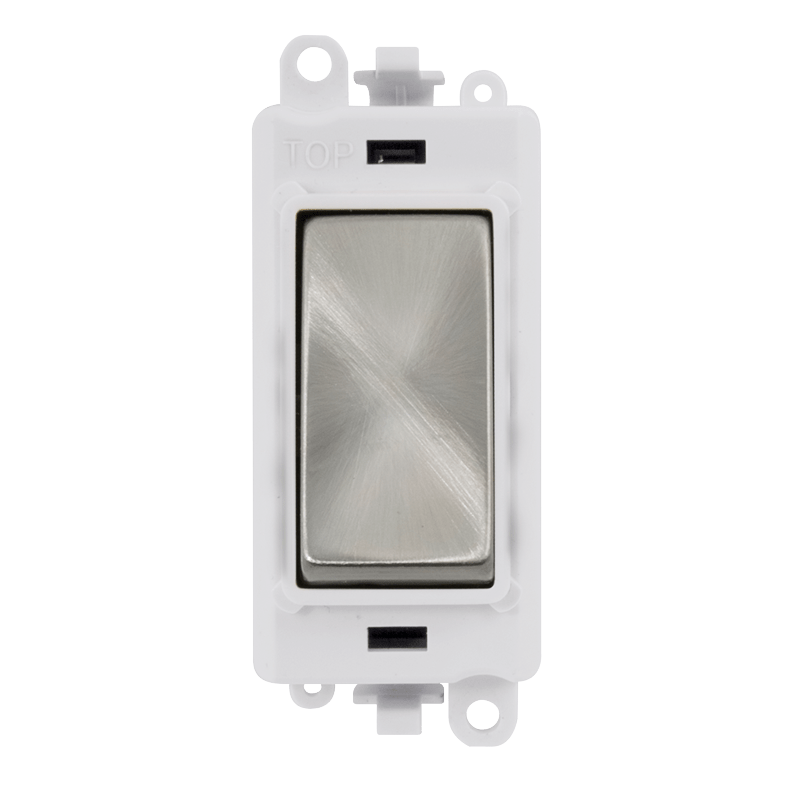 Click GridPro 20AX 1 Way Switch Module - White - Satin Chrome – GM2001PWSC