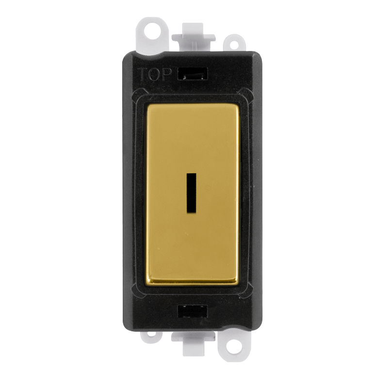 Click GridPro 20AX 2 Way Keyswitch Module - Black - Polished Brass – GM2003BKBR