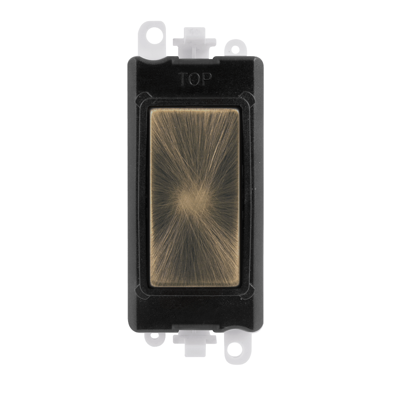 Click GridPro Blank Module - Black - Antique Brass – GM2008BKAB