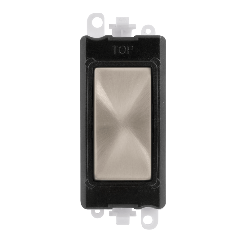 Click GridPro Blank Module - Black - Brushed Stainless – GM2008BKBS