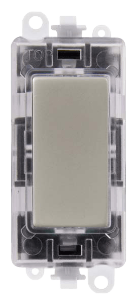 Click GridPro 250V~ Red Transparent Illuminated Blank Module - Pearl Nickel – GM2008RTPN
