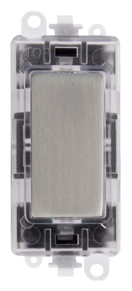 Click GridPro 250V~ Red Transparent Illuminated Blank Module - Stainless Steel – GM2008RTSS