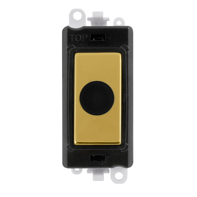 Click GridPro 20A Flex Outlet Module - Black - Polished Brass – GM2017BKBR
