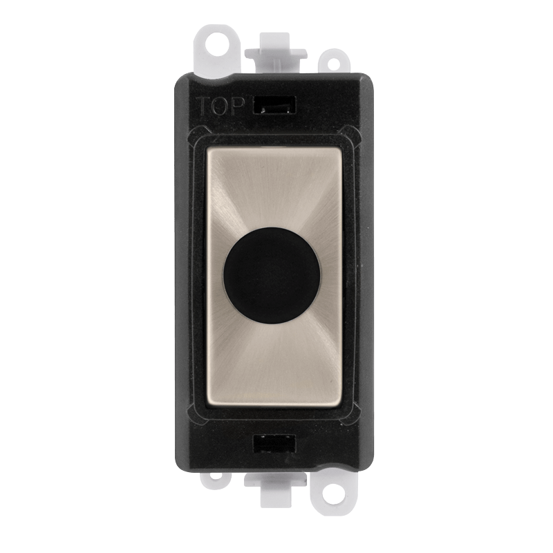 Click GridPro 20A Flex Outlet Module - Black - Brushed Stainless – GM2017BKBS