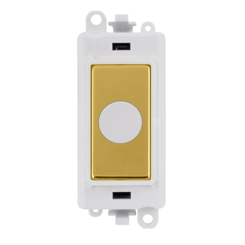 Click GridPro 20A Flex Outlet Module - White - Polished Brass – GM2017PWBR