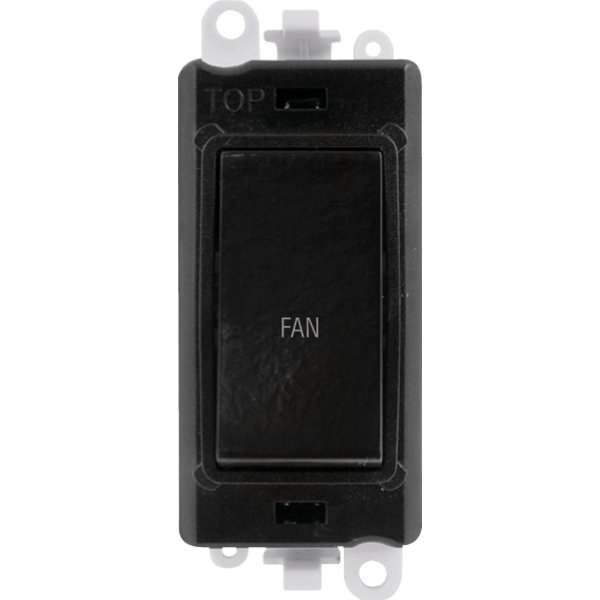 Click GridPro 20AX Double Pole Switch Module - Black - Fan – GM2018BK-FN
