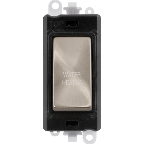 Click GridPro 20AX Double Pole Switch Module - Black - Brushed Stainless - Water Heater – GM2018BKBS-WH