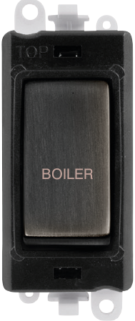 Click GridPro 20AX Double Pole Switch Module - Black - Matt Bronze - Boiler – GM2018BKBZ-BL