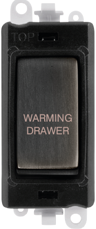 Click GridPro 20AX Double Pole Switch Module - Black - Matt Bronze - Warming Drawer – GM2018BKBZ-WDR