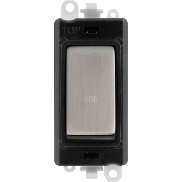 Click GridPro 20AX Double Pole Switch Module - Black - Stainless Steel - Hob – GM2018BKSS-HB