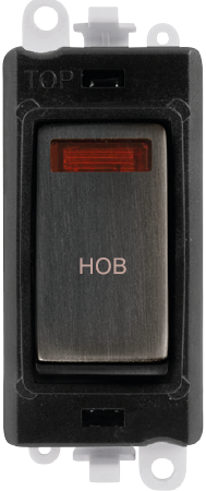 Click GridPro 20AX Double Pole Switch With Neon Module - Black - Matt Bronze - Hob – GM2018NBKBZ-HB