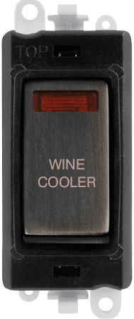 Click GridPro 20AX Double Pole Switch With Neon Module - Black - Matt Bronze - Wine Cooler – GM2018NBKBZ-WC