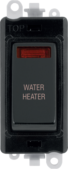 Click GridPro 20AX Double Pole Switch With Neon Module - Black - Metal Black - Water Heater – GM2018NBKMB-WH
