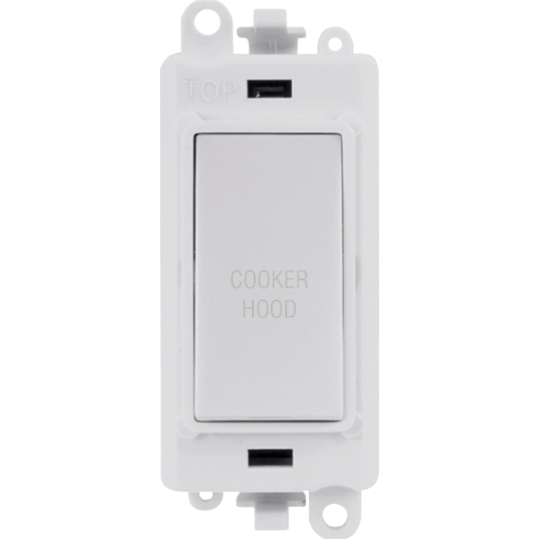 Click GridPro 20AX Double Pole Switch Module - Polar White - Cooker Hood – GM2018PW-CH