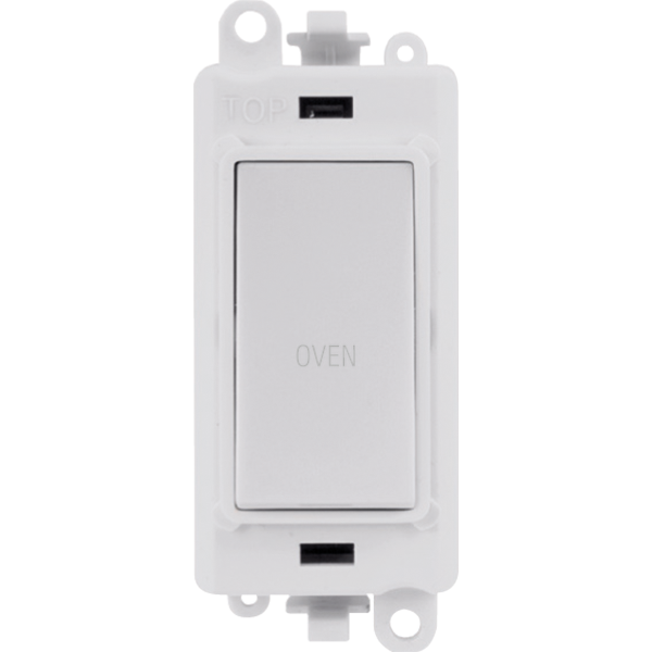 Click GridPro 20AX Double Pole Switch Module - Polar White - Oven – GM2018PW-OV