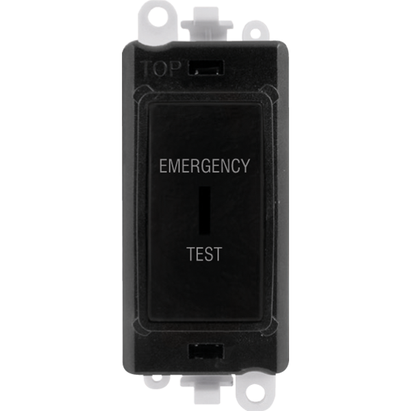 Click GridPro 20AX Double Pole Keyswitch 'Emergency Test' - Black – GM2046BKET