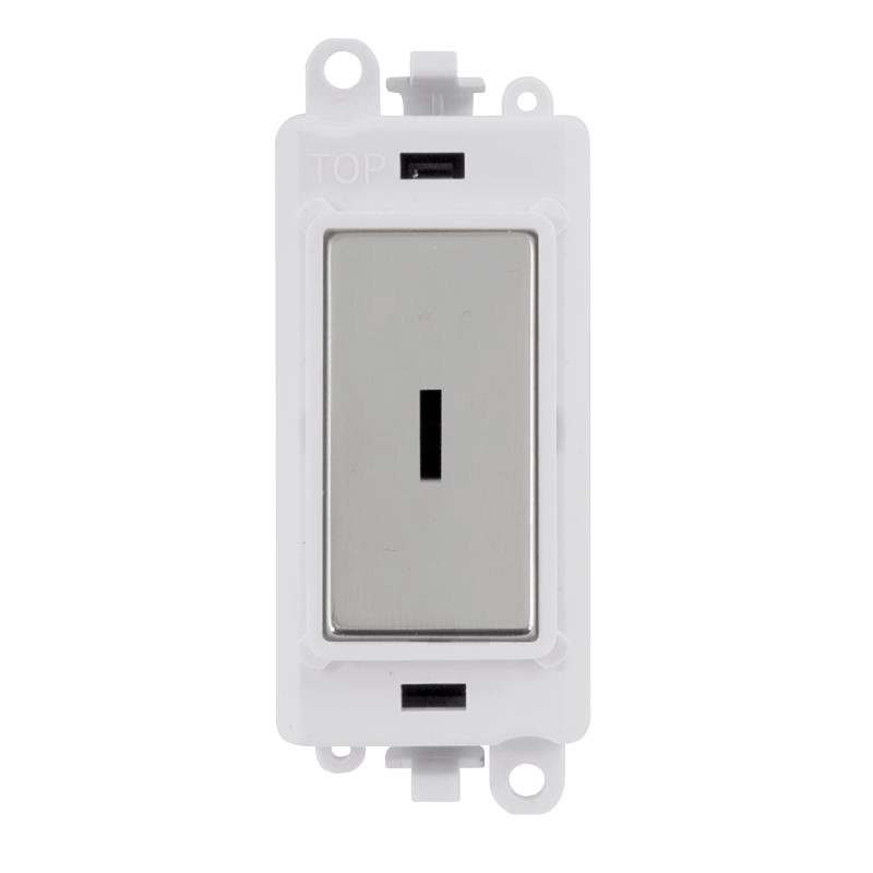 Click GridPro 20AX Double Pole Keyswitch Module - White - Polished Chrome – GM2046PWCH