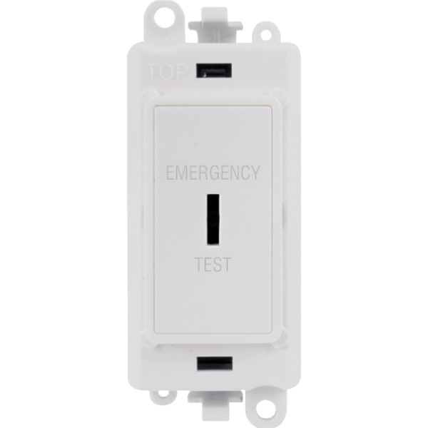 Click GridPro 20AX Double Pole Keyswitch 'Emergency Test' - White – GM2046PWET
