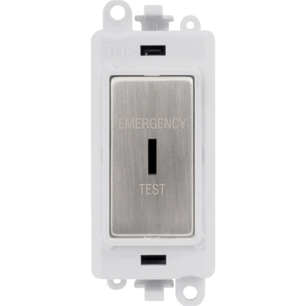 Click GridPro 20AX Double Pole Keyswitch 'Emergency Test' - White - Stainless Steel – GM2046PWSSET