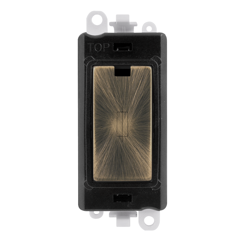 Click GridPro 13A Fused Module - Black - Antique Brass – GM2047BKAB