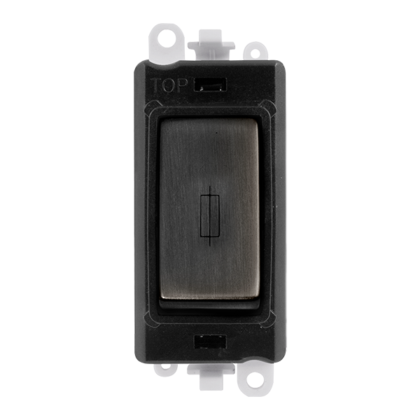 Click GridPro GRIDPRO 13A FUSE MODULE - BLACK INSERT - METAL MATT BRONZE – GM2047BKBZ