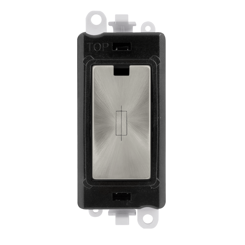 Click GridPro 13A Fused Module - Black - Satin Chrome – GM2047BKSC