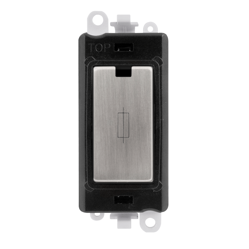 Click GridPro 13A Fused Module - Black - Stainless Steel – GM2047BKSS