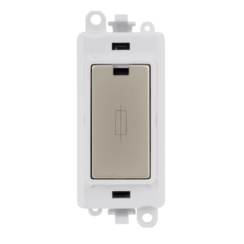 Click GridPro 13A Fused Module - White - Pearl Nickel – GM2047PWPN
