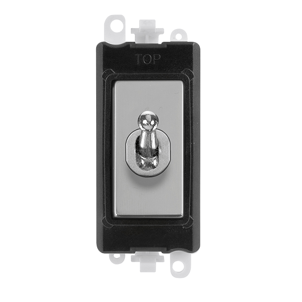 Click GridPro 20AX Double Pole Toggle Switch Module - Black - Polished Chrome – GM209018BKCH