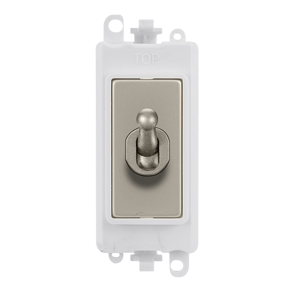 Click GridPro 20AX Double Pole Toggle Switch Module - Polar White - Pearl Nickel – GM209018PWPN