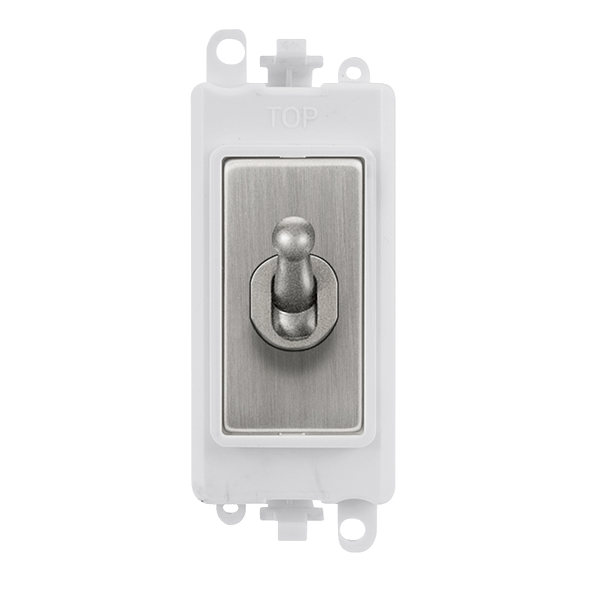 Click GridPro 20AX Double Pole Toggle Switch Module - Polar White - Stainless Steel – GM209018PWSS