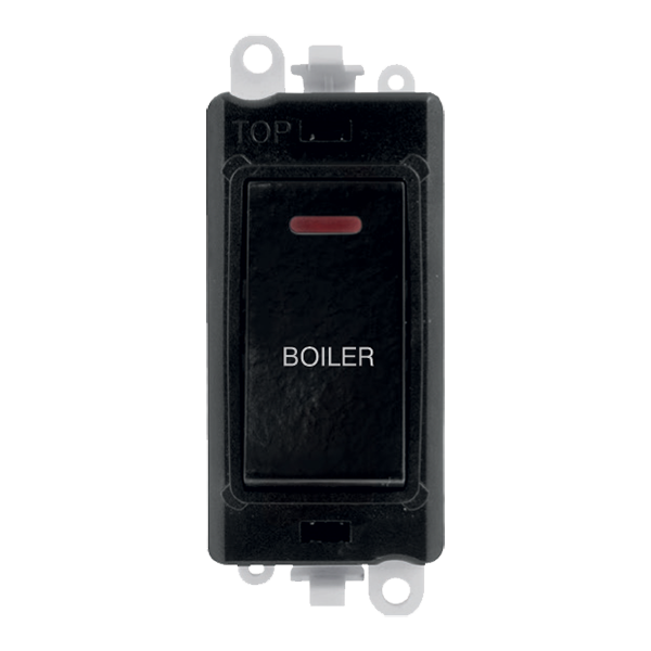 Click GridPro 20AX Double Pole Switch With LED Module - Black - Boiler – GM2218BK-BL