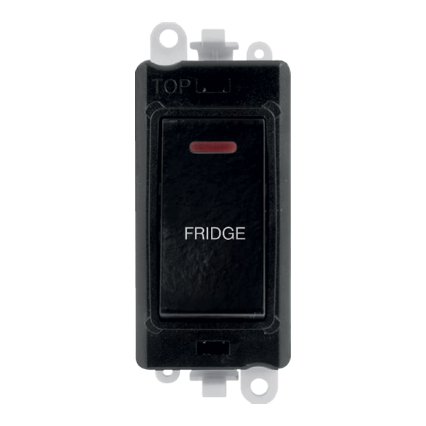 Click GridPro 20AX Double Pole Switch With LED Module - Black - Fridge – GM2218BK-FD