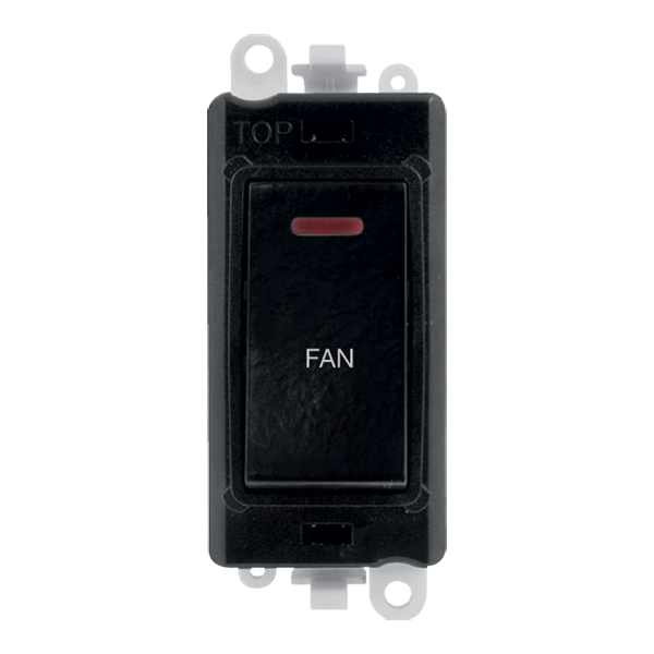 Click GridPro 20AX Double Pole Switch With LED Module - Black - Fan – GM2218BK-FN