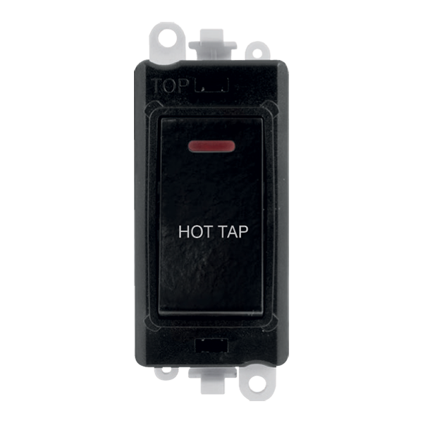 Click GridPro 20AX Double Pole Switch With LED Module - Black - Hot Tap – GM2218BK-HT