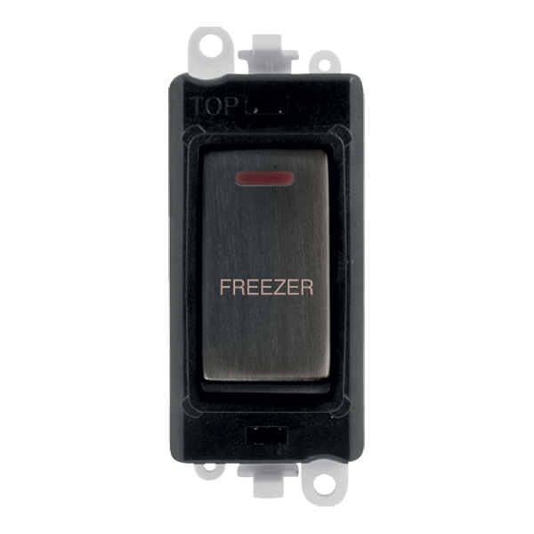 Click GridPro 20AX Double Pole Switch With LED Module - Black - Matt Bronze - Freezer – GM2218BKBZ-FZ