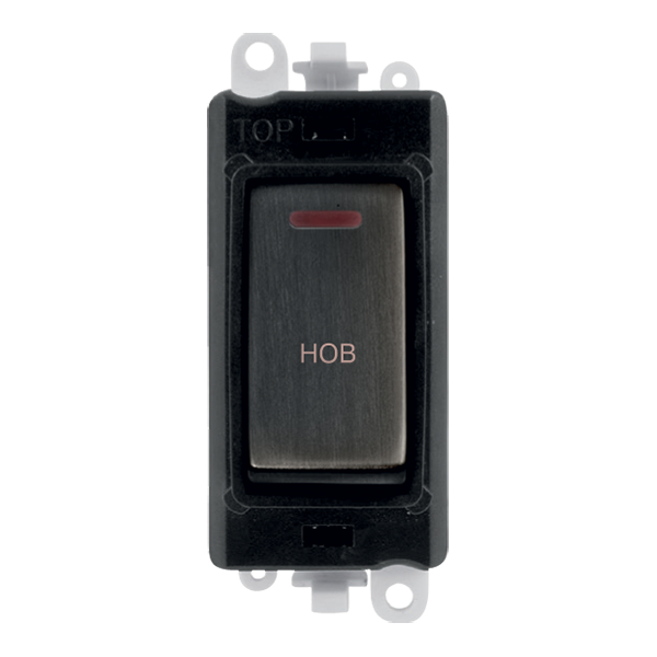 Click GridPro 20AX Double Pole Switch With LED Module - Black - Matt Bronze - Hob – GM2218BKBZ-HB