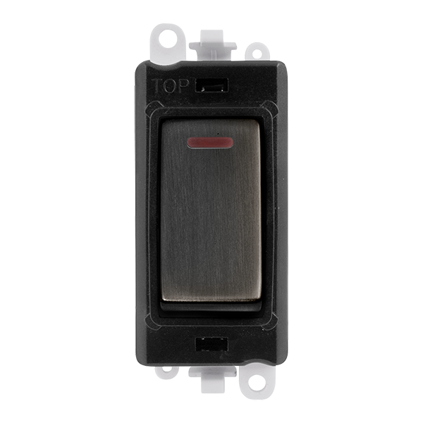 Click GridPro 20AX Double Pole Switch With LED Module - Black - Matt Bronze – GM2218BKBZ