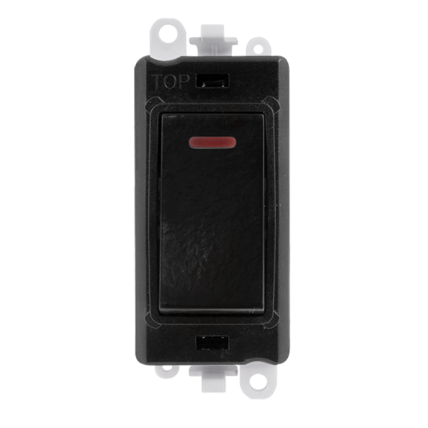 Click GridPro 20AX Double Pole Switch With LED Module - Black – GM2218BK