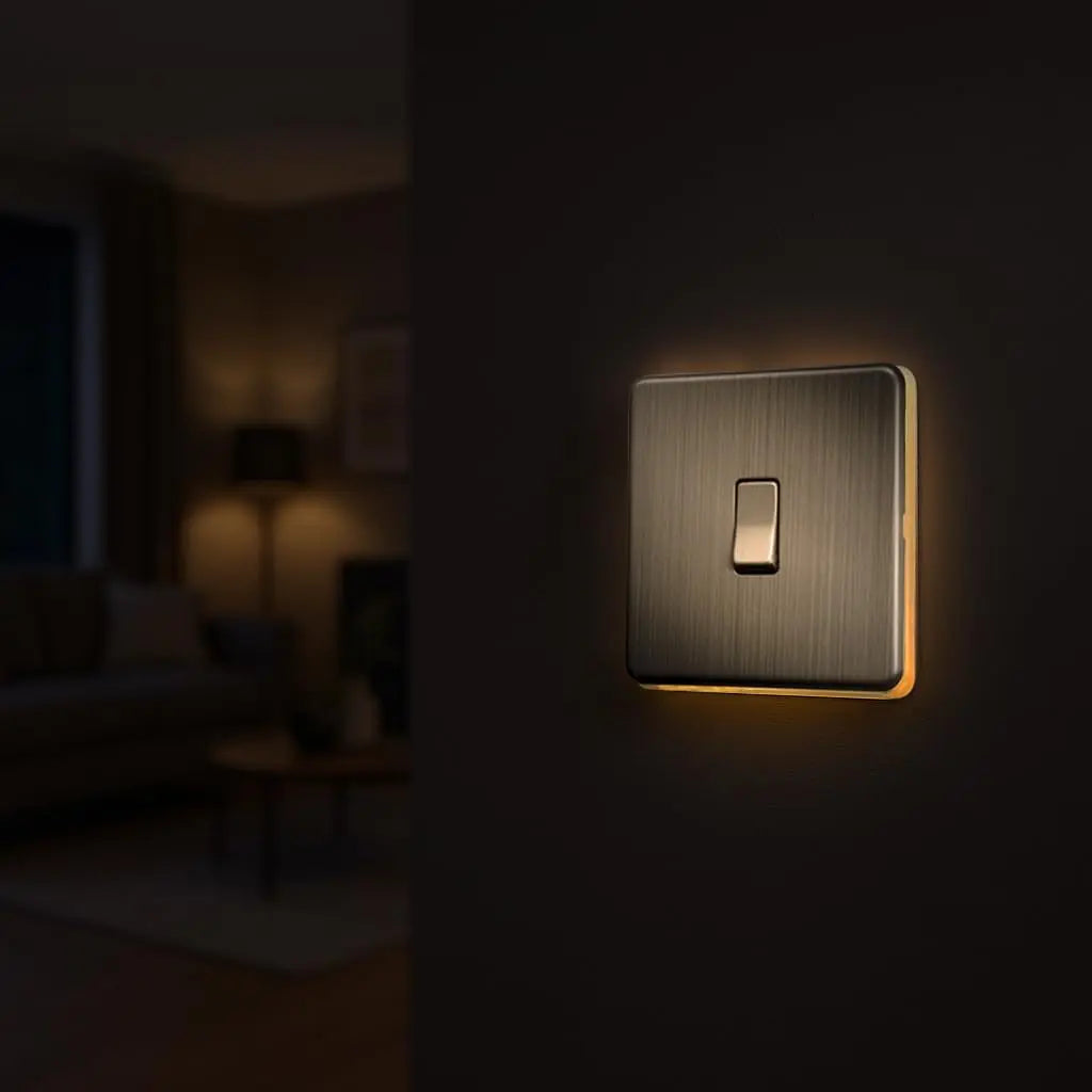 Knightsbridge 1GHALO 1 Gang Surround Frame with LED Light
