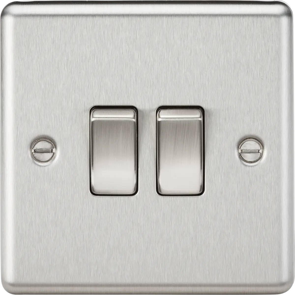 Knightsbridge 10AX 2G 2-way Switch - Brushed Chrome – CL3BC