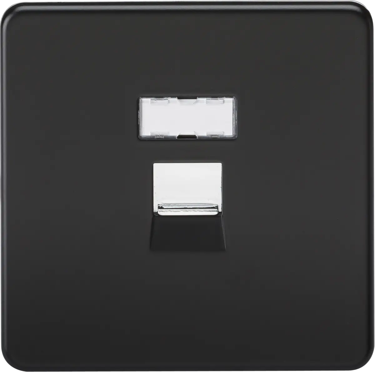 Knightsbridge RJ45 Network Outlet - Matt Black – SFRJ45MB