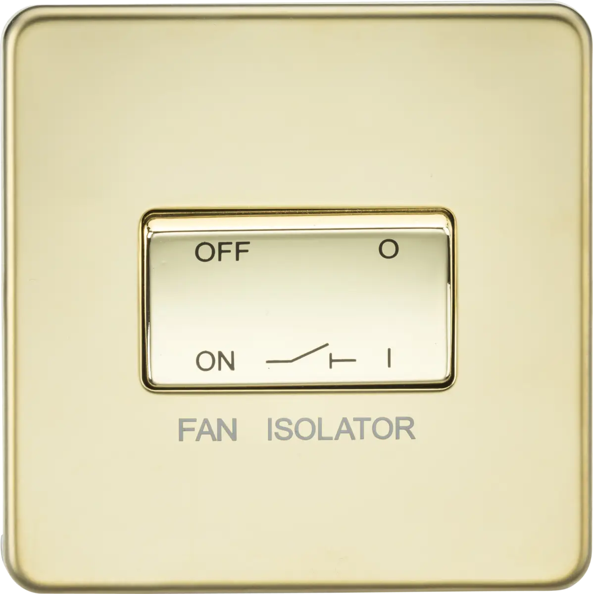 Knightsbridge 10A Fan Isolator Switch - Polished Brass – SF1100PB