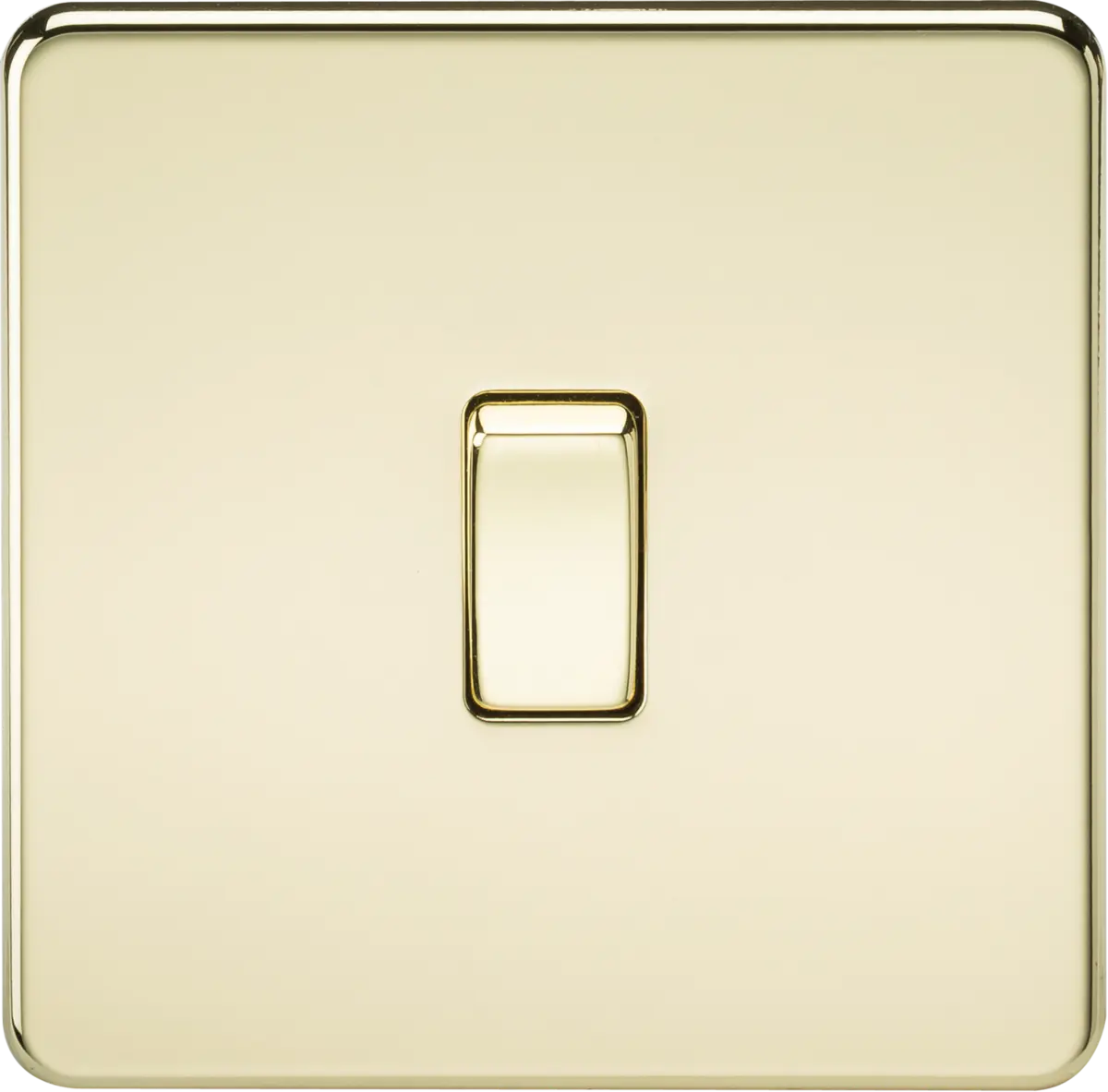 Knightsbridge 10AX 1G Intermediate Switch - Polished Brass – SF1200PB