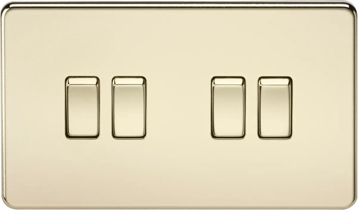 Knightsbridge 10AX 4G 2-way Switch - Polished Brass – SF4100PB