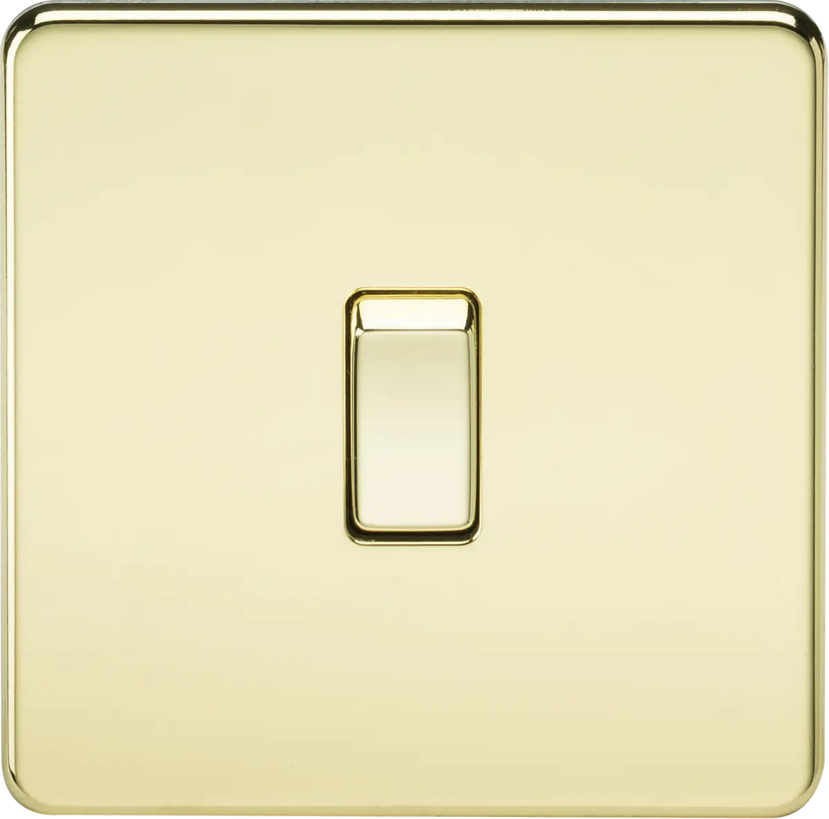 Knightsbridge 20A 1G DP Switch - Polished Brass – SF8341PB
